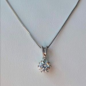1 carat snowflake moissanite necklace